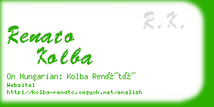 renato kolba business card